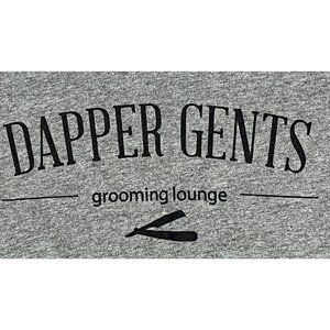 Dapper Gents Grooming Lounge * T-Shirt * Short Sleeve * Grey * Men's Small